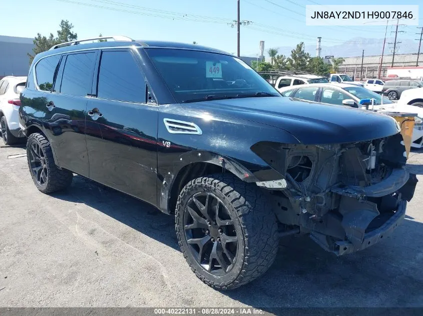 2017 Nissan Armada Sv VIN: JN8AY2ND1H9007846 Lot: 40222131