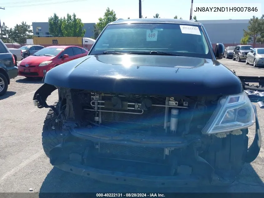 2017 Nissan Armada Sv VIN: JN8AY2ND1H9007846 Lot: 40222131