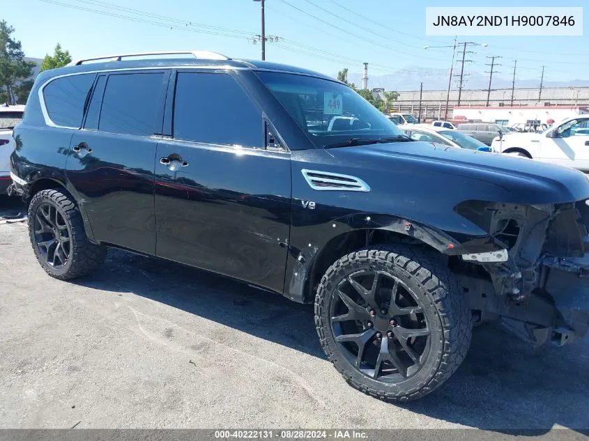 2017 Nissan Armada Sv VIN: JN8AY2ND1H9007846 Lot: 40222131