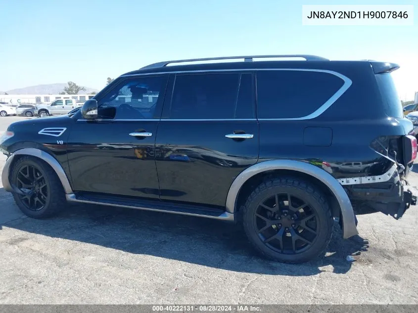 2017 Nissan Armada Sv VIN: JN8AY2ND1H9007846 Lot: 40222131