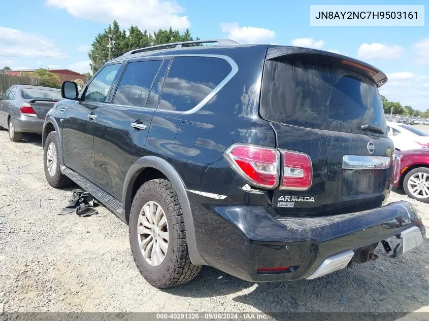 2017 Nissan Armada Sv VIN: JN8AY2NC7H9503161 Lot: 40291326