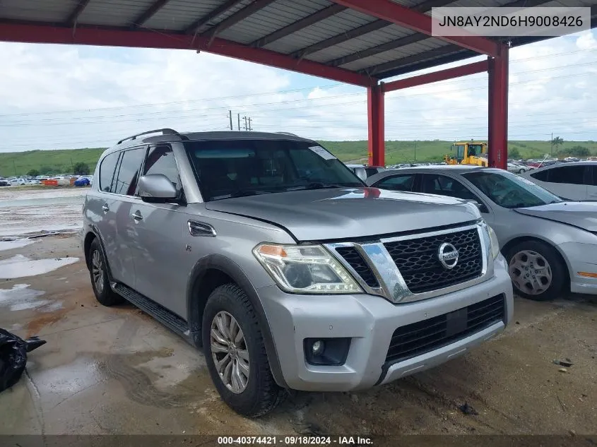 2017 Nissan Armada Sv VIN: JN8AY2ND6H9008426 Lot: 40374421