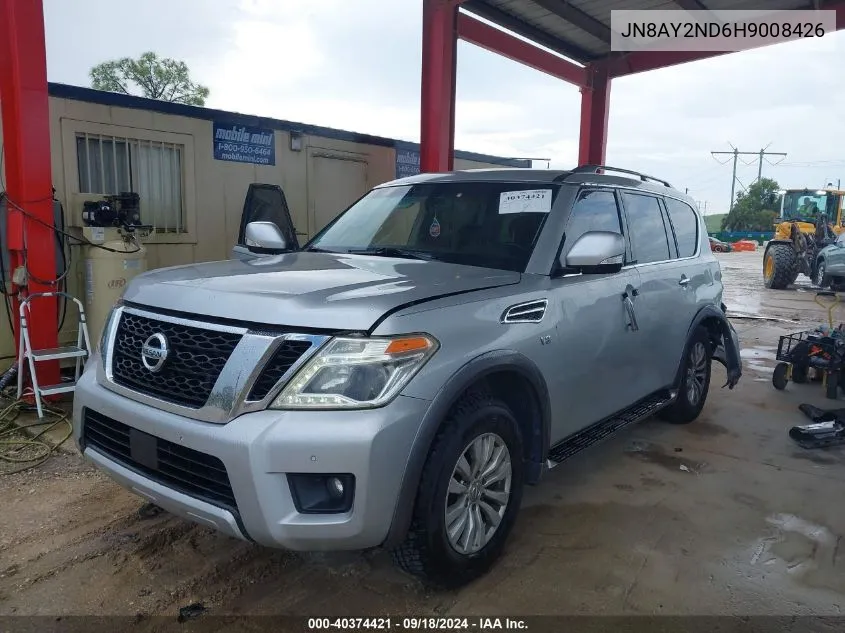 2017 Nissan Armada Sv VIN: JN8AY2ND6H9008426 Lot: 40374421