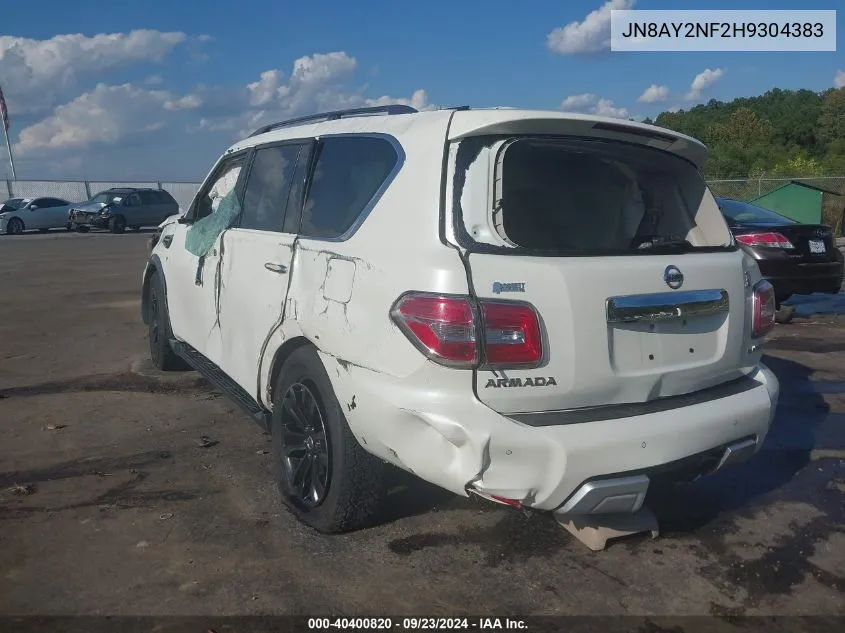 2017 Nissan Armada Platinum VIN: JN8AY2NF2H9304383 Lot: 40400820