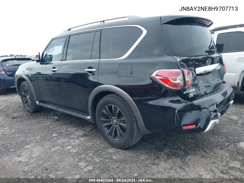 2017 Nissan Armada Platinum VIN: JN8AY2NE8H9707713 Lot: 40423354