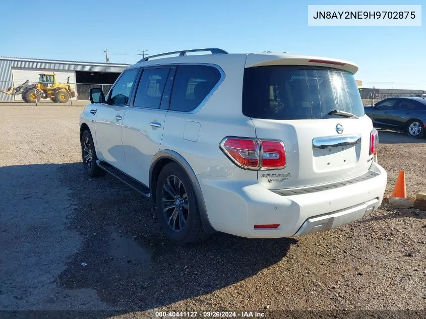 2017 Nissan Armada Platinum VIN: JN8AY2NE9H9702875 Lot: 40441127