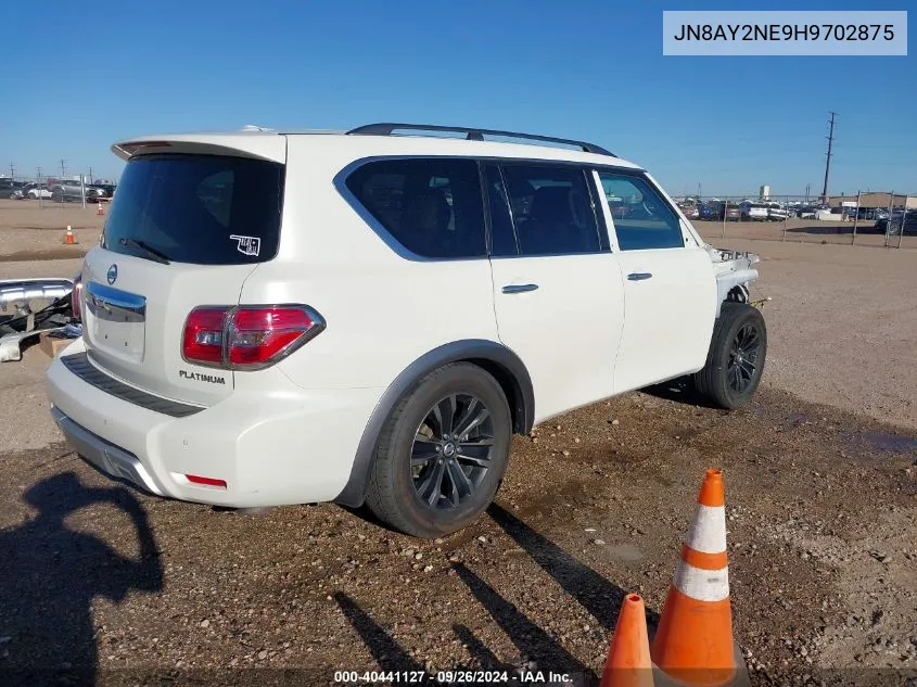 2017 Nissan Armada Platinum VIN: JN8AY2NE9H9702875 Lot: 40441127