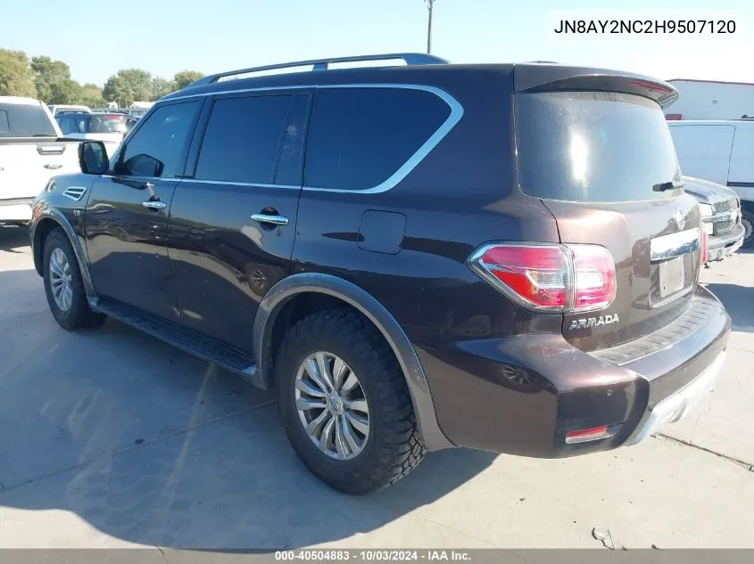 2017 Nissan Armada Sv VIN: JN8AY2NC2H9507120 Lot: 40504883