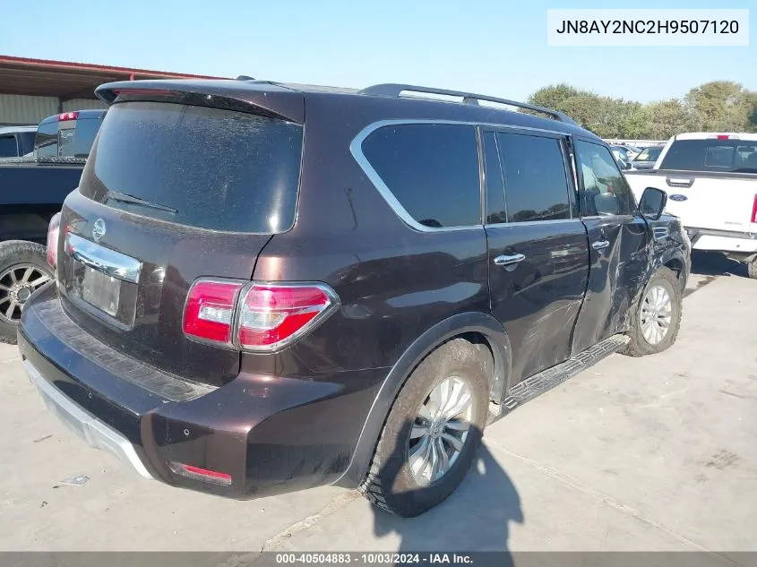 2017 Nissan Armada Sv VIN: JN8AY2NC2H9507120 Lot: 40504883