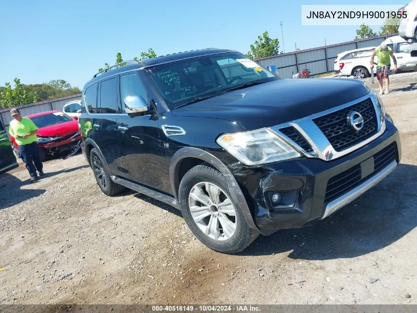 2017 Nissan Armada Platinum VIN: JN8AY2ND9H9001955 Lot: 40518149