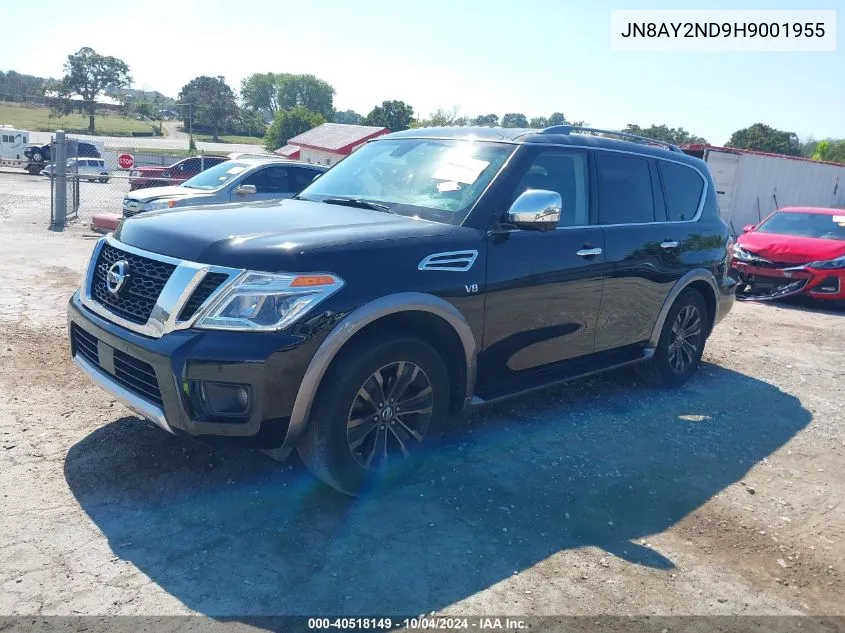 2017 Nissan Armada Platinum VIN: JN8AY2ND9H9001955 Lot: 40518149