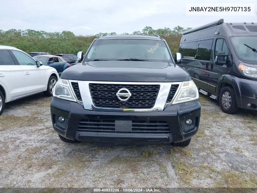 2017 Nissan Armada Platinum VIN: JN8AY2NE5H9707135 Lot: 40533205