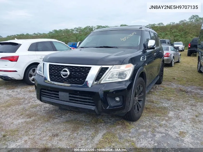 2017 Nissan Armada Platinum VIN: JN8AY2NE5H9707135 Lot: 40533205