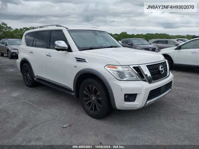 2017 Nissan Armada Platinum VIN: JN8AY2NF4H9302070 Lot: 40534881