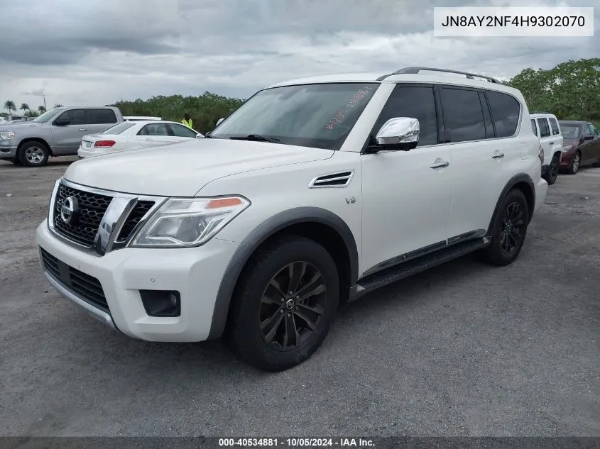 2017 Nissan Armada Platinum VIN: JN8AY2NF4H9302070 Lot: 40534881