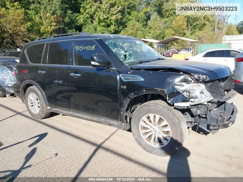 2017 Nissan Armada Sv VIN: JN8AY2NC3H9503223 Lot: 40544308