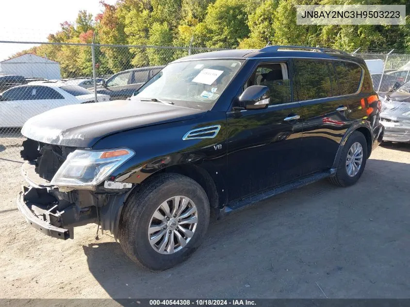 2017 Nissan Armada Sv VIN: JN8AY2NC3H9503223 Lot: 40544308