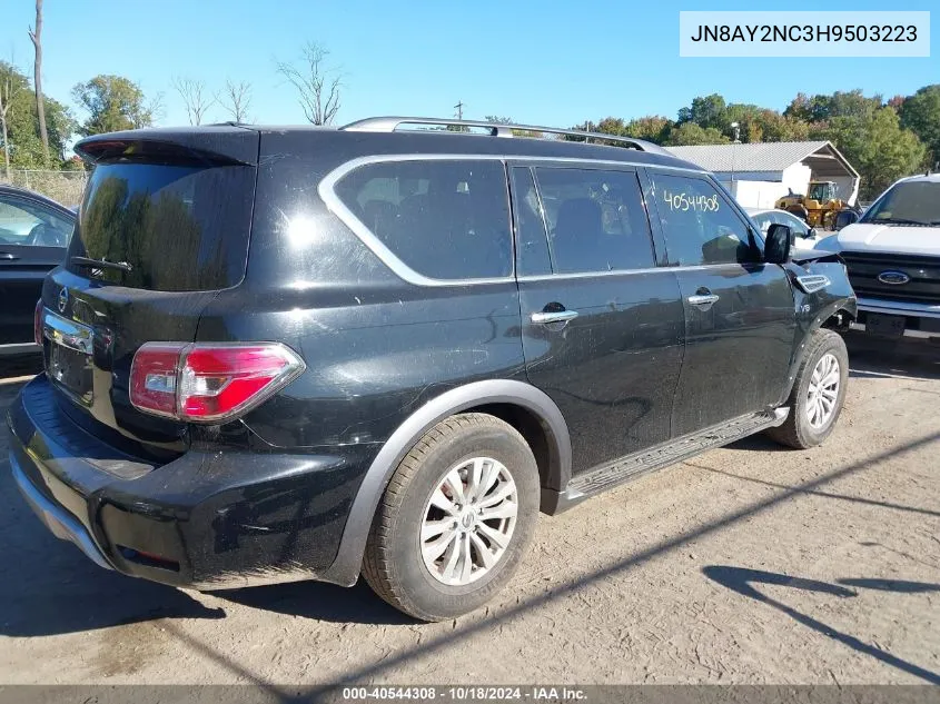 2017 Nissan Armada Sv VIN: JN8AY2NC3H9503223 Lot: 40544308