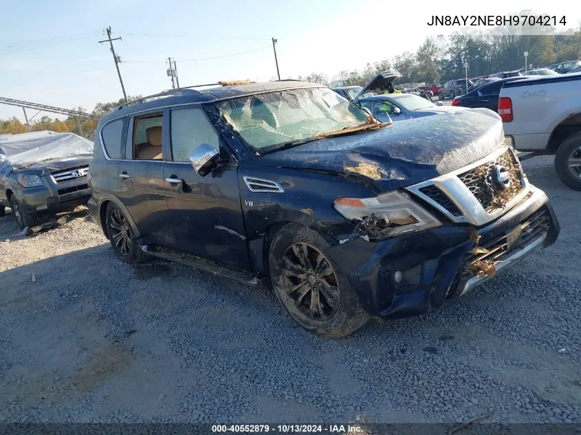 2017 Nissan Armada Platinum VIN: JN8AY2NE8H9704214 Lot: 40552879