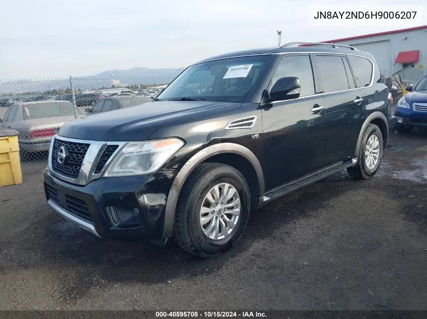 2017 Nissan Armada Sv VIN: JN8AY2ND6H9006207 Lot: 40595708