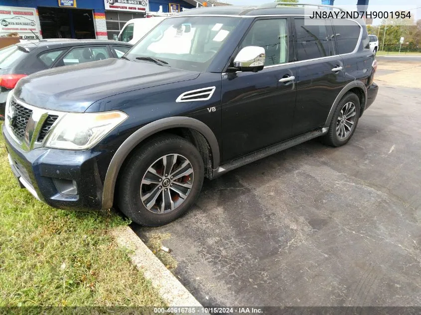 2017 Nissan Armada Sl VIN: JN8AY2ND7H9001954 Lot: 40616785