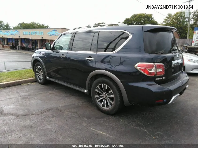 2017 Nissan Armada Sl VIN: JN8AY2ND7H9001954 Lot: 40616785