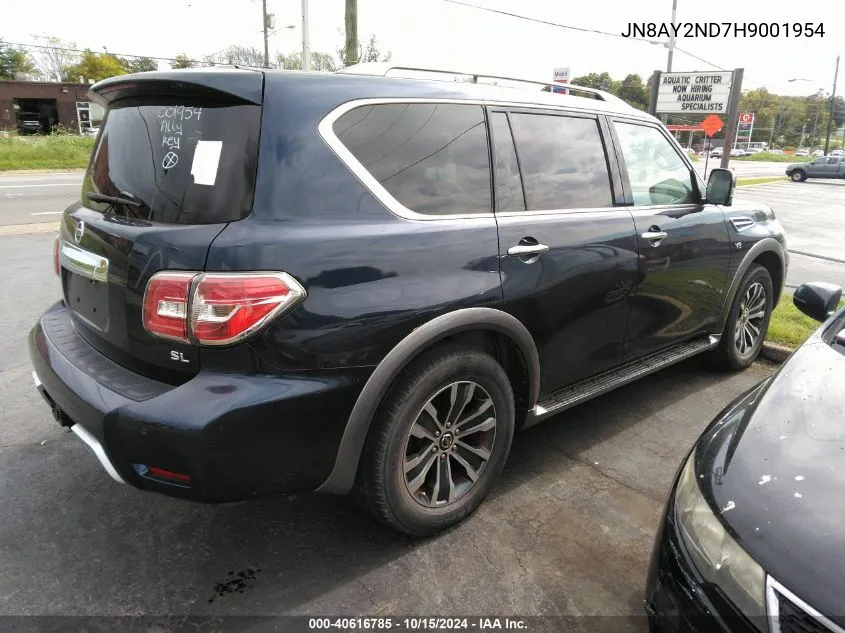 2017 Nissan Armada Sl VIN: JN8AY2ND7H9001954 Lot: 40616785