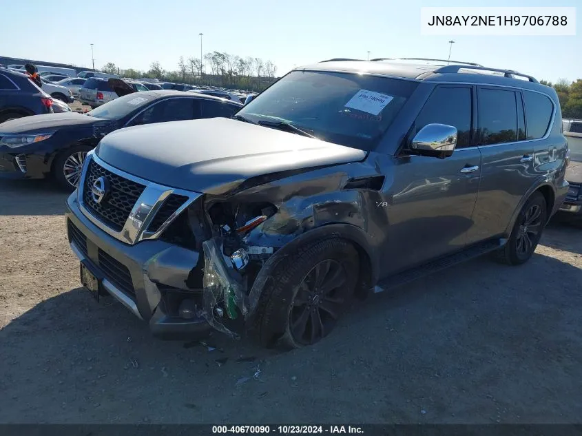 2017 Nissan Armada Platinum VIN: JN8AY2NE1H9706788 Lot: 40670090