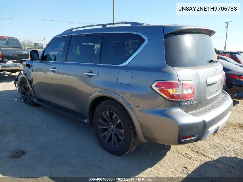 2017 Nissan Armada Platinum VIN: JN8AY2NE1H9706788 Lot: 40670090