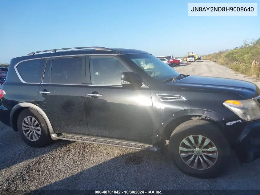 2017 Nissan Armada Sv VIN: JN8AY2ND8H9008640 Lot: 40701842