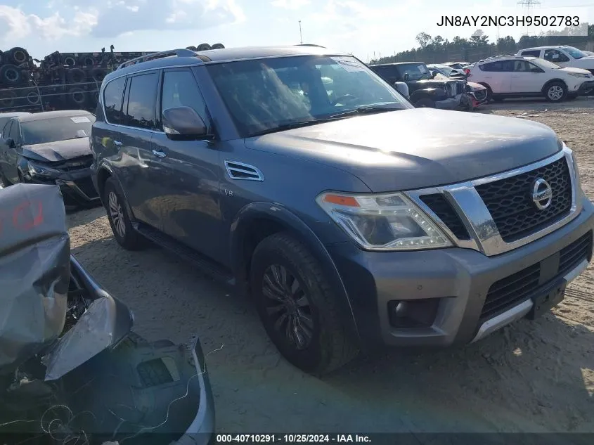 2017 Nissan Armada Sv VIN: JN8AY2NC3H9502783 Lot: 40710291