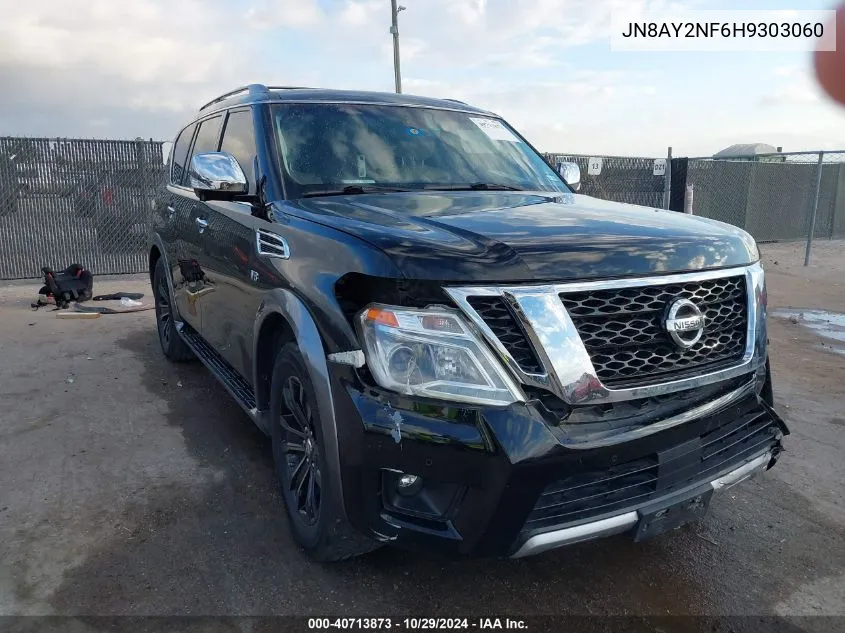 2017 Nissan Armada Platinum VIN: JN8AY2NF6H9303060 Lot: 40713873