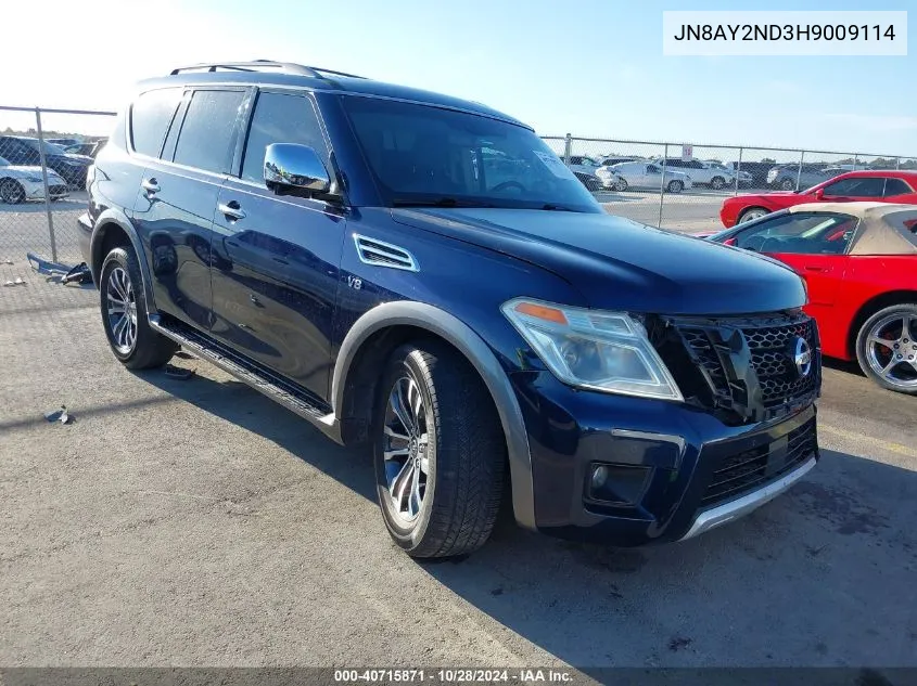 2017 Nissan Armada Sl VIN: JN8AY2ND3H9009114 Lot: 40715871