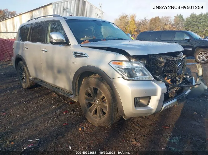 2017 Nissan Armada Platinum VIN: JN8AY2NC3H9501259 Lot: 40723688