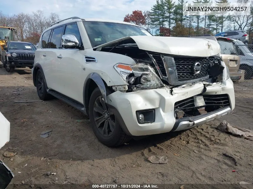 2017 Nissan Armada Platinum VIN: JN8AY2NC3H9504257 Lot: 40727757