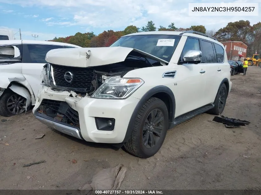 2017 Nissan Armada Platinum VIN: JN8AY2NC3H9504257 Lot: 40727757