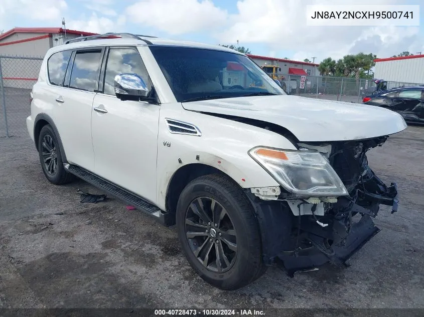 2017 Nissan Armada Platinum VIN: JN8AY2NCXH9500741 Lot: 40728473