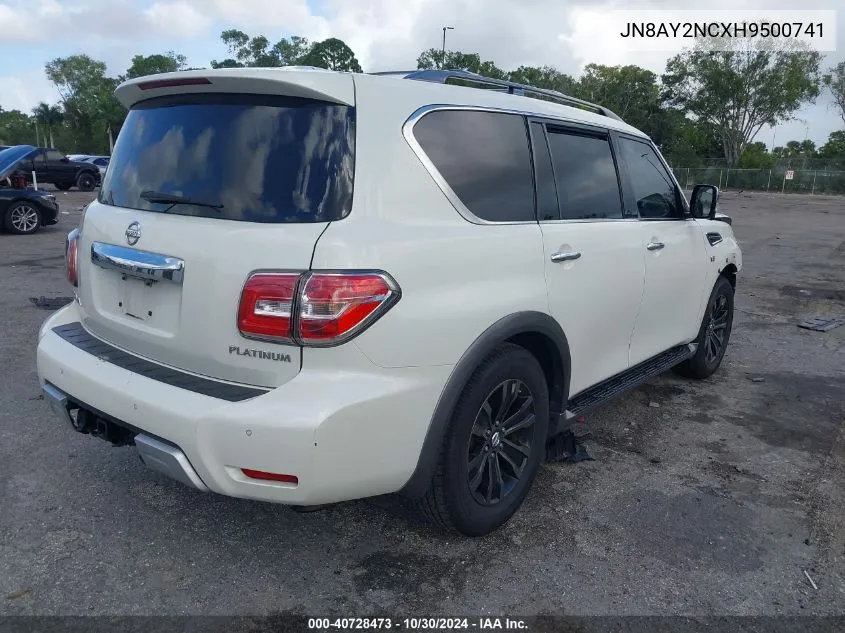 2017 Nissan Armada Platinum VIN: JN8AY2NCXH9500741 Lot: 40728473