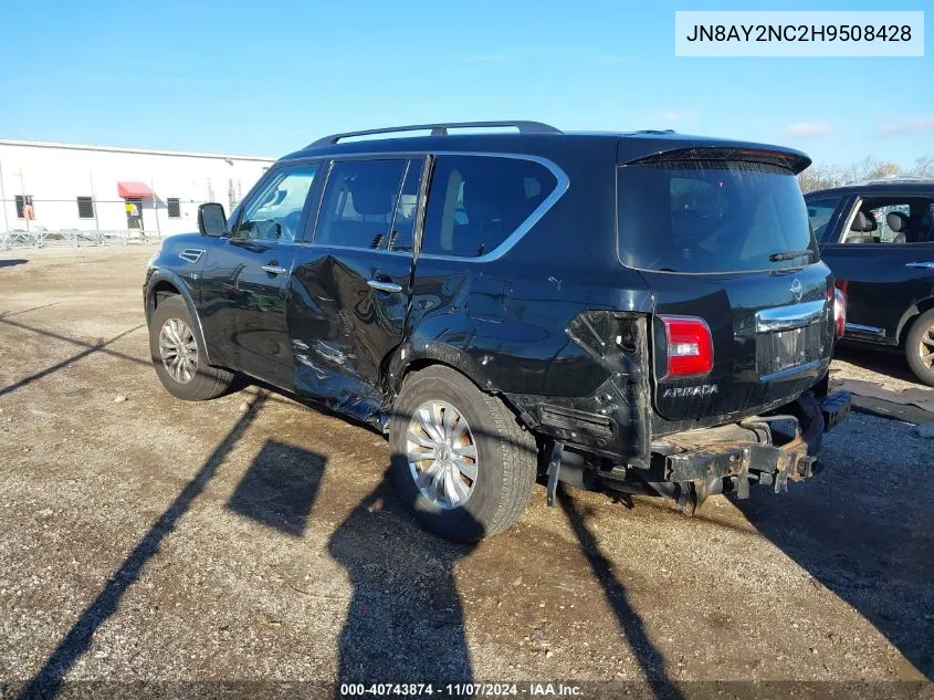 2017 Nissan Armada Sv VIN: JN8AY2NC2H9508428 Lot: 40743874