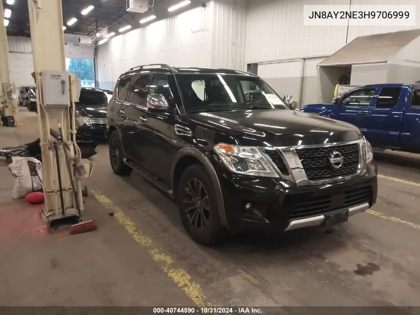 2017 Nissan Armada Platinum VIN: JN8AY2NE3H9706999 Lot: 40744590