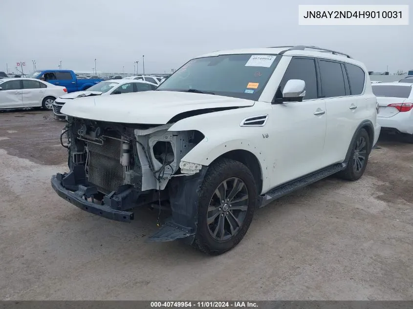 2017 Nissan Armada Platinum VIN: JN8AY2ND4H9010031 Lot: 40749954