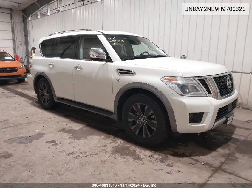 2017 Nissan Armada Platinum VIN: JN8AY2NE9H9700320 Lot: 40813013