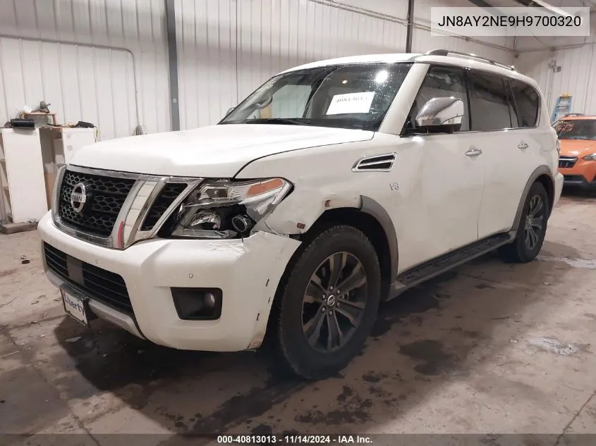 2017 Nissan Armada Platinum VIN: JN8AY2NE9H9700320 Lot: 40813013