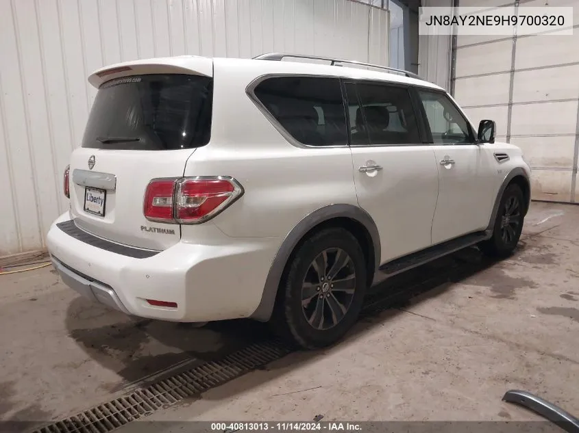 2017 Nissan Armada Platinum VIN: JN8AY2NE9H9700320 Lot: 40813013