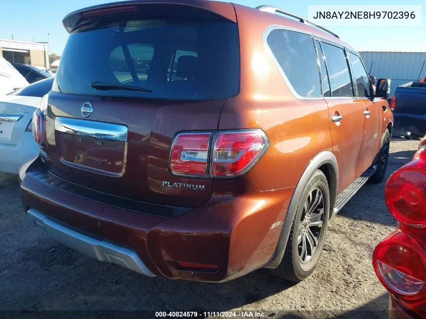 2017 Nissan Armada Platinum VIN: JN8AY2NE8H9702396 Lot: 40824579