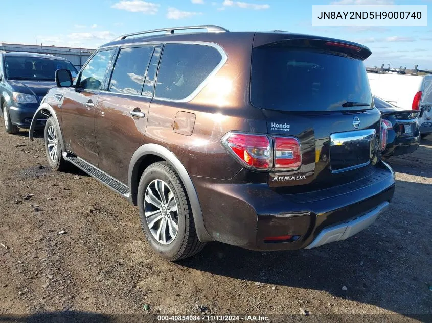 JN8AY2ND5H9000740 2017 Nissan Armada Sl