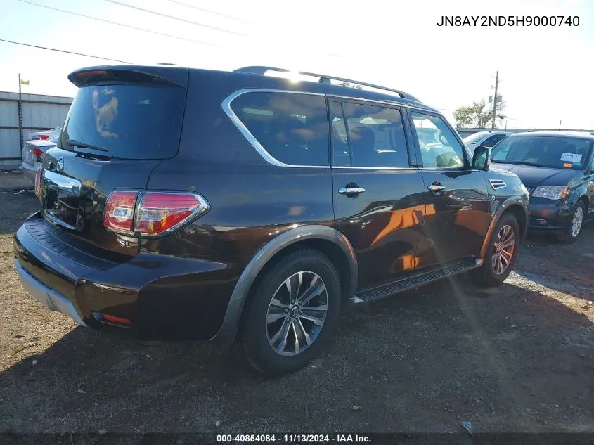 JN8AY2ND5H9000740 2017 Nissan Armada Sl