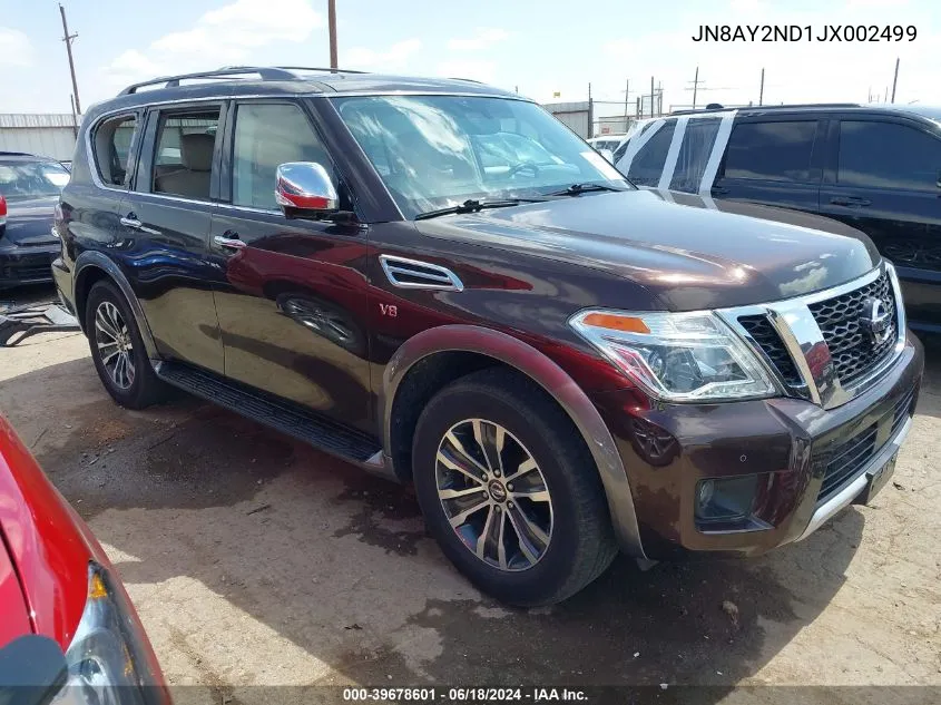 2018 Nissan Armada Sl VIN: JN8AY2ND1JX002499 Lot: 39678601