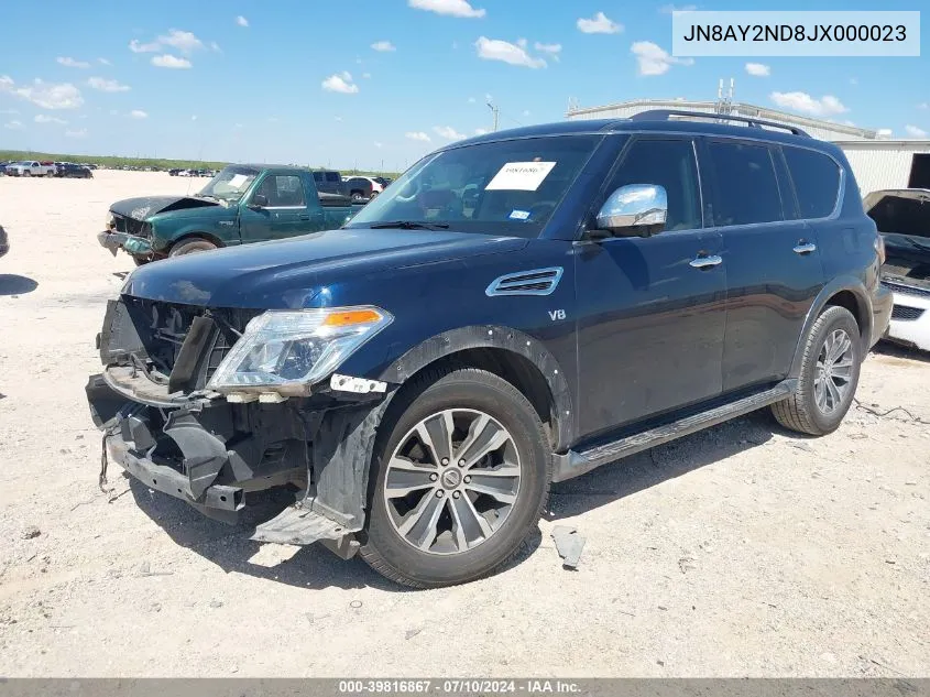 2018 Nissan Armada Sl VIN: JN8AY2ND8JX000023 Lot: 39816867