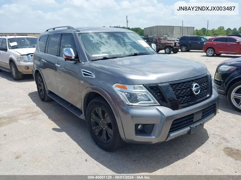 2018 Nissan Armada Sl VIN: JN8AY2NDXJX003487 Lot: 40001128